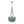 Multi-globe 13-Light Smoky Teal Cluster Bubble Glass Pendant