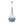 Multi-globe 13-Light Smoky Teal Cluster Bubble Glass Pendant