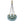 Multi-globe 13-Light Smoky Teal Cluster Bubble Glass Pendant