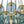Multi-globe 13-Light Smoky Teal Cluster Bubble Glass Pendant