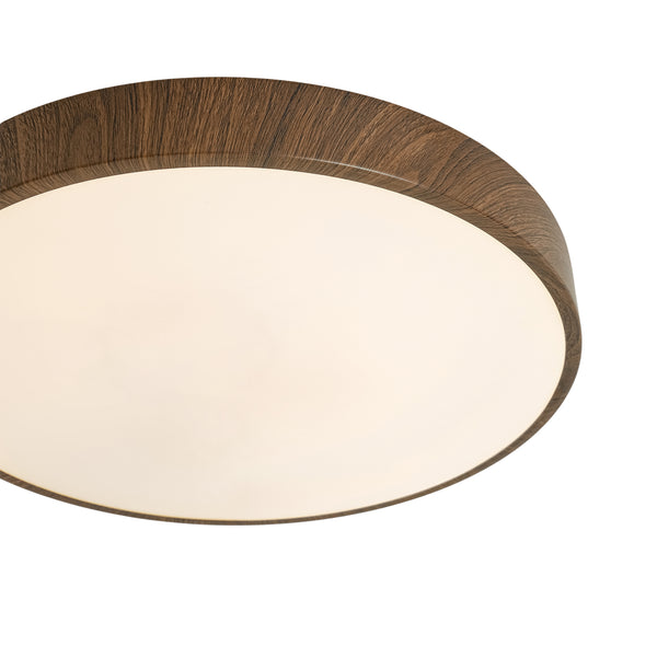 Nordic Faux Wood Grain 5CCT Dimmable LED Round Flush Mount