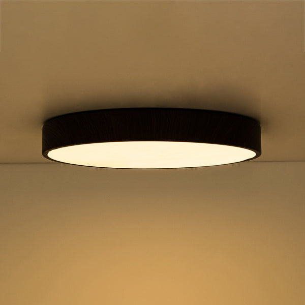 Nordic Faux Wood Grain 5CCT Dimmable LED Round Flush Mount