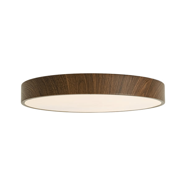 Nordic Faux Wood Grain 5CCT Dimmable LED Round Flush Mount