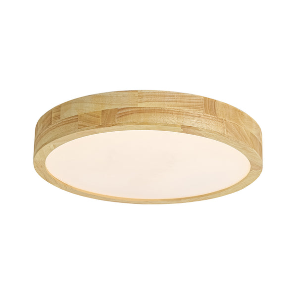 Scandinavia Wooden 5CCT Dimmable LED Round Flush Mount