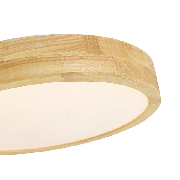 Scandinavia Wooden 5CCT Dimmable LED Round Flush Mount