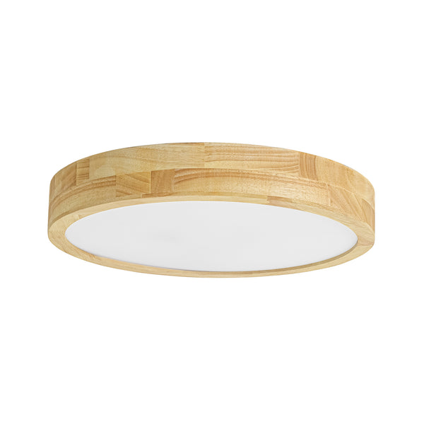 Scandinavia Wooden 5CCT Dimmable LED Round Flush Mount