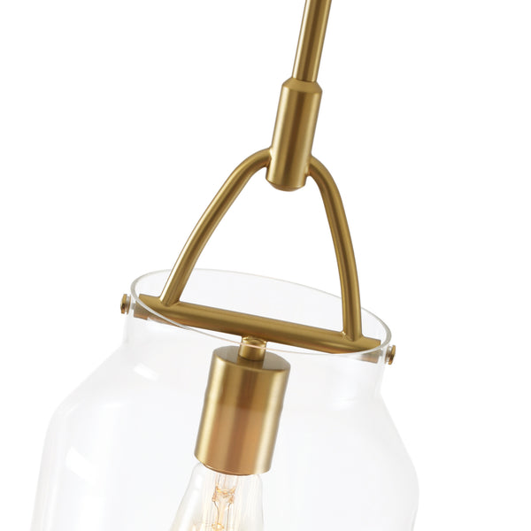 Scandinavia 1-Light Barrel Glass Hanging Kitchen Pendant