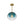 Sculptural Gradient Tinted Glass Globe Single Pendant