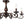 French Country 6-Light Rubbed Bronze Candle-style Semi-flush Chandelier