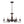 French Country 6-Light Rubbed Bronze Candle-style Semi-flush Chandelier