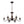 French Country 6-Light Rubbed Bronze Candle-style Semi-flush Chandelier