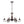 French Country 6-Light Rubbed Bronze Candle-style Semi-flush Chandelier