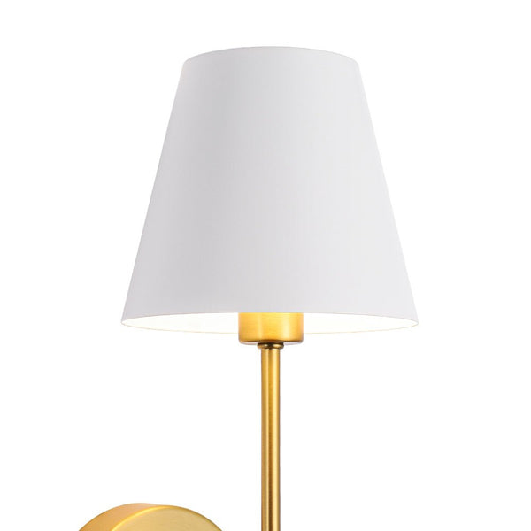 Chandelierias - 1 - Light Contemporary Conical Wall Sconce - Wall Light - Brushed Brass - 1 - Pack