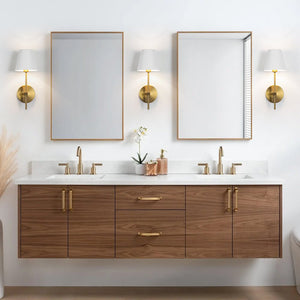 Chandelierias - 1 - Light Contemporary Conical Wall Sconce - Wall Light - Brushed Brass - 1 - Pack