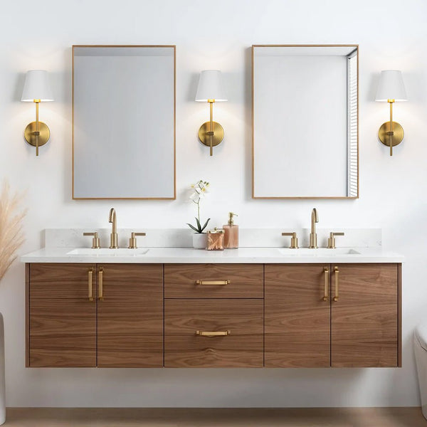 Chandelierias - 1 - Light Contemporary Conical Wall Sconce - Wall Light - Brushed Brass - 1 - Pack