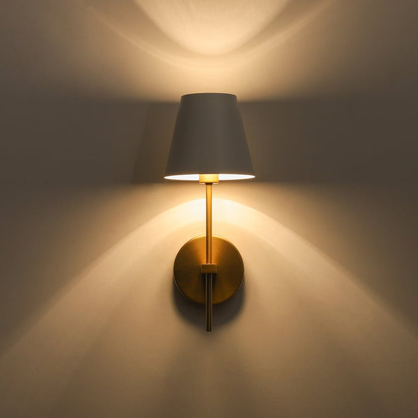 Chandelierias - 1 - Light Contemporary Conical Wall Sconce - Wall Light - Brushed Brass - 1 - Pack