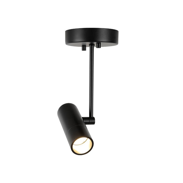 Chandelierias - 1 - Light Dimmable LED Semi - flush Track Lighting Spotlight - Semi Flush - Black - 2 - Pack