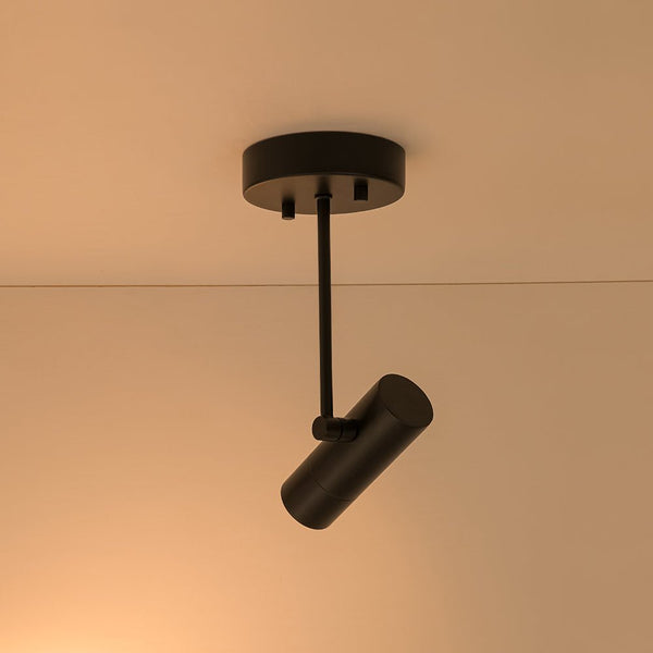 Chandelierias - 1 - Light Dimmable LED Semi - flush Track Lighting Spotlight - Semi Flush - Black - 2 - Pack