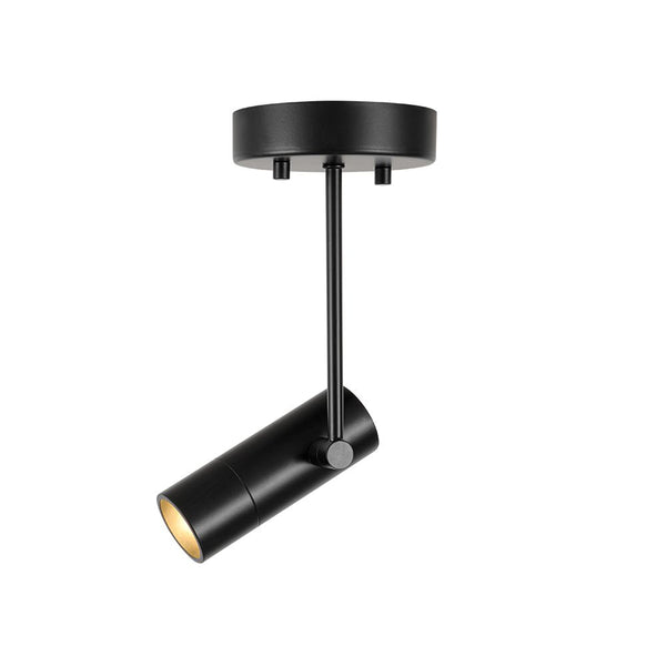 Chandelierias - 1 - Light Dimmable LED Semi - flush Track Lighting Spotlight - Semi Flush - Black - 2 - Pack
