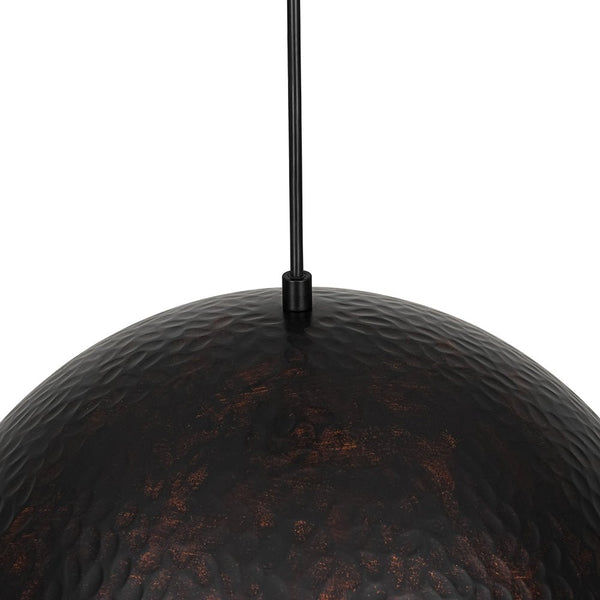 Chandelierias-1-Light Distressed Hammered Domed Pendant-Pendants-15.7 in-
