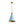 Chandelierias - 1 - Light Lake Blue Long Flared Shade Hanging Pendant - Pendants - Brass & Blue - 2 - Pack