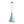 Chandelierias - 1 - Light Lake Blue Long Flared Shade Hanging Pendant - Pendants - Brass & Blue - 2 - Pack