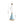 Chandelierias - 1 - Light Lake Blue Long Flared Shade Hanging Pendant - Pendants - Brass & Blue - 2 - Pack