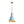 Chandelierias - 1 - Light Lake Blue Long Flared Shade Hanging Pendant - Pendants - Brass & Blue - 2 - Pack