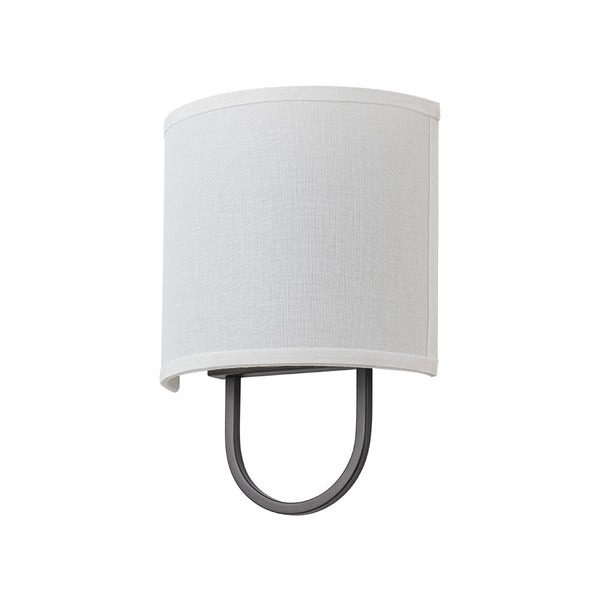 Chandelierias - 1 - Light Minimalist Arch - bridge Shaped Linen Wall Sconce - Wall Light - Oil - rubbed Bronze - 