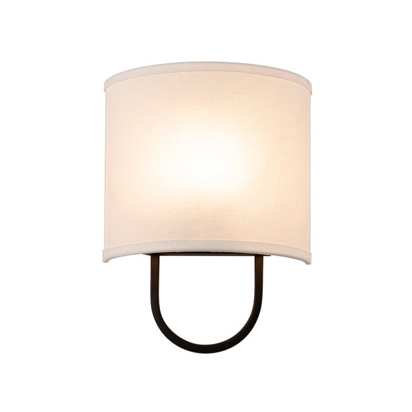 Chandelierias - 1 - Light Minimalist Arch - bridge Shaped Linen Wall Sconce - Wall Light - Oil - rubbed Bronze - 