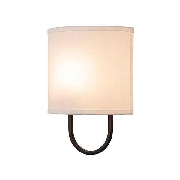 Chandelierias - 1 - Light Minimalist Arch - bridge Shaped Linen Wall Sconce - Wall Light - Oil - rubbed Bronze - 