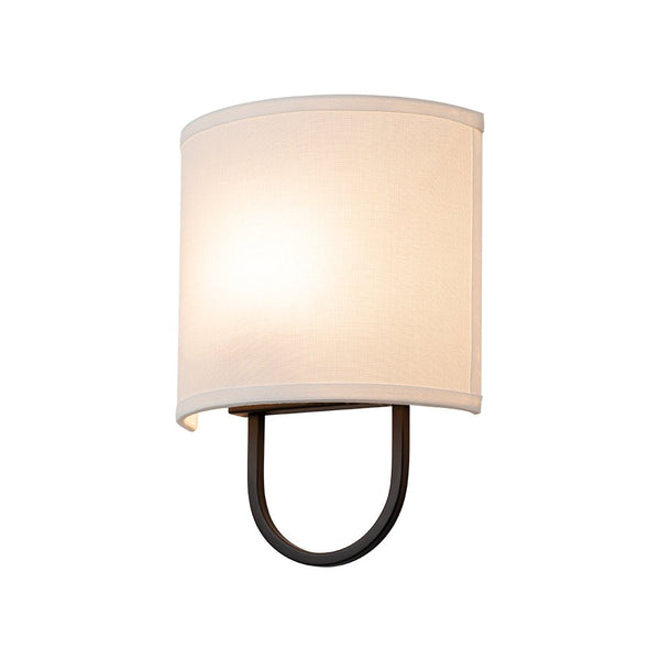 Chandelierias - 1 - Light Minimalist Arch - bridge Shaped Linen Wall Sconce - Wall Light - Oil - rubbed Bronze - 