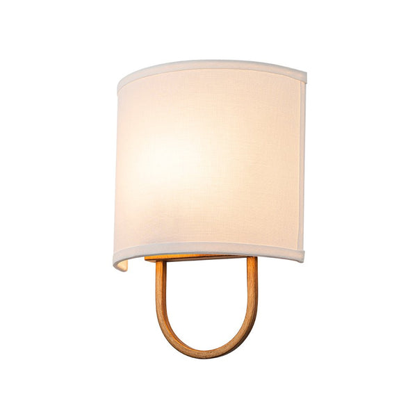 Chandelierias - 1 - Light Minimalist Arch - bridge Shaped Linen Wall Sconce - Wall Light - Oil - rubbed Bronze - 
