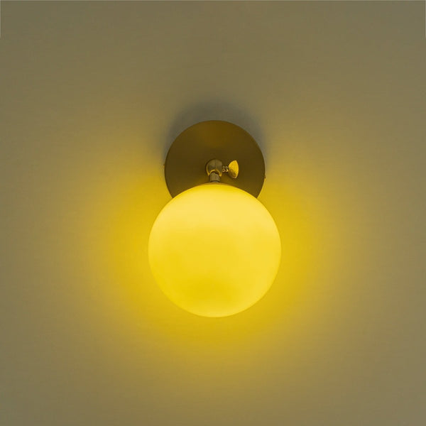 Chandelierias-1-Light Moss Gloss Glass Sphere Semi-flush Mount-Semi Flush-Brass-2-Pack