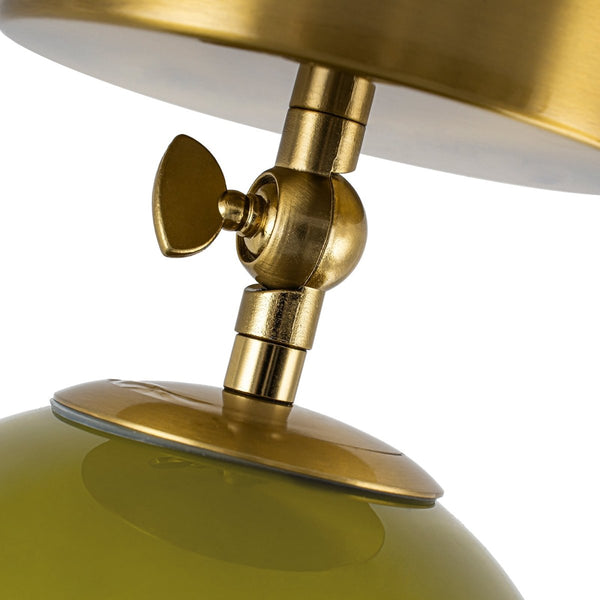 Chandelierias-1-Light Moss Gloss Glass Sphere Semi-flush Mount-Semi Flush-Brass-2-Pack
