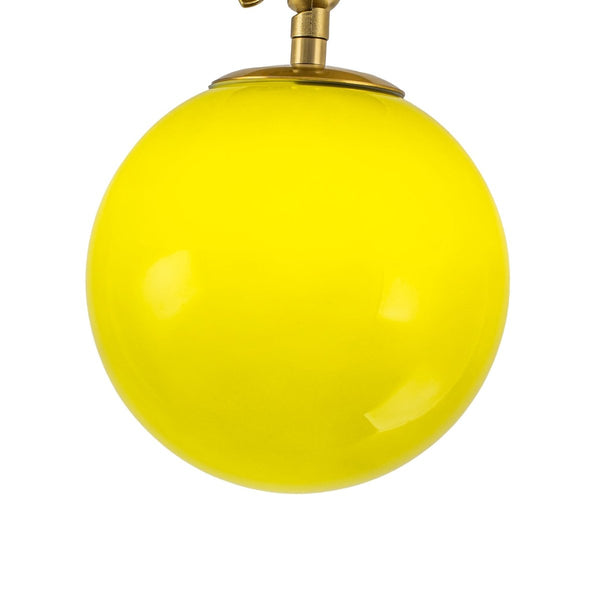 Chandelierias-1-Light Moss Gloss Glass Sphere Semi-flush Mount-Semi Flush-Brass-2-Pack