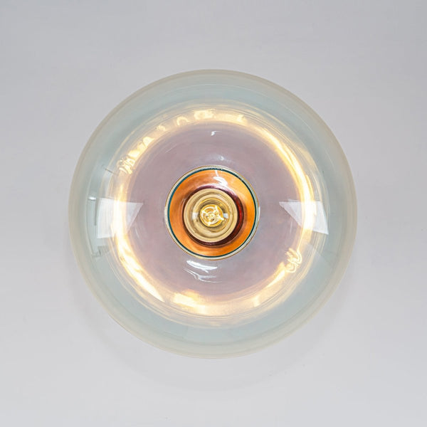 Chandelierias-1-Light Ombre Oval Glass Semi-flush Mount-Semi Flush-Ombre Sunset Ocean-