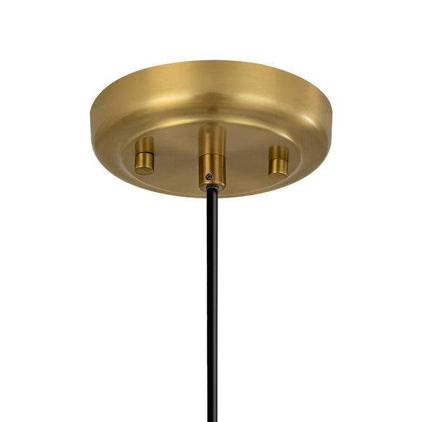 Chandelierias - 1 - Light Oversized Antiqued Brass Single Dome Pendant - Pendant - Large - 