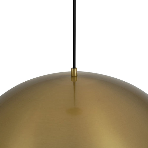 Chandelierias - 1 - Light Oversized Antiqued Brass Single Dome Pendant - Pendant - Medium - 