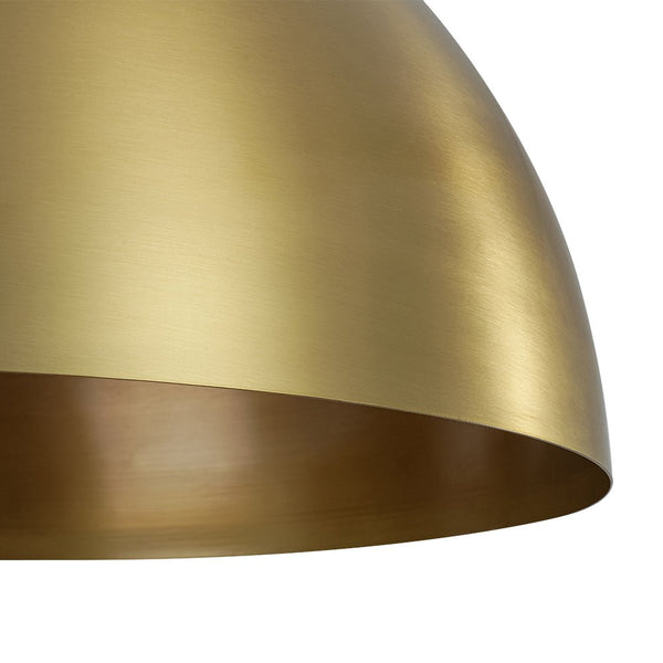 Chandelierias - 1 - Light Oversized Antiqued Brass Single Dome Pendant - Pendant - Medium - 