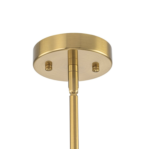 Chandelierias-1-Light Ribbed Glass Clear Lantern Kitchen Pendant-Pendants-Brass-
