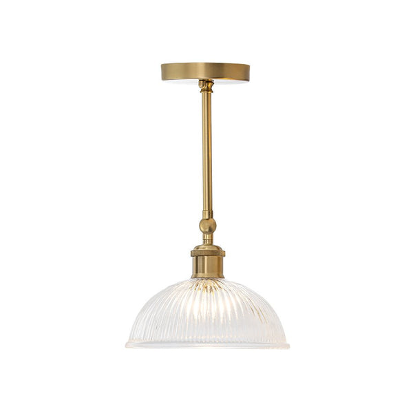 Chandelierias - 1 - Light Rotatable Head Ribbed Glass Wall Lamp - Wall Light - Brass - 2 - Pack