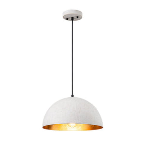 Chandelierias - 1 - Light Rough White Kitchen Island Metal Dome Pendant - Pendant - White (Back - order) - 