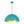 Chandelierias-1-Light Turquoise Speckled Oversized Domed Pendant-Pendants-Turquoise Blue-