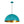 Chandelierias-1-Light Turquoise Speckled Oversized Domed Pendant-Pendants-Turquoise Blue-
