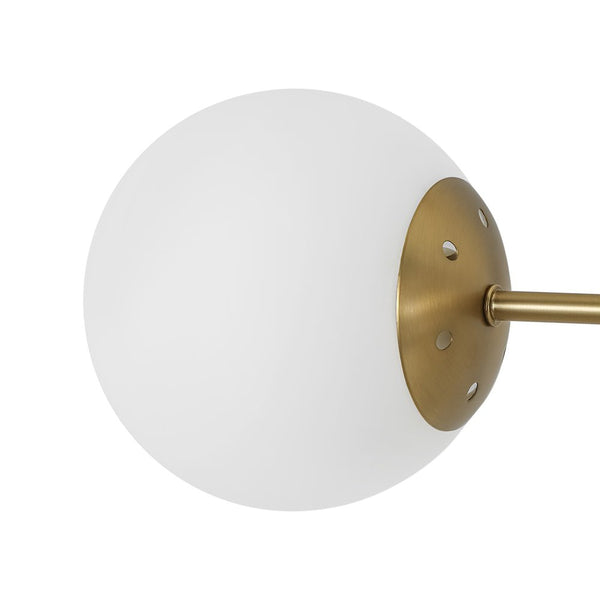 Chandelierias - 10 - Light Dual - Mount Sputnik Dimmable Frosted Glass Chandelier - Chandeliers - Brushed Brass - 