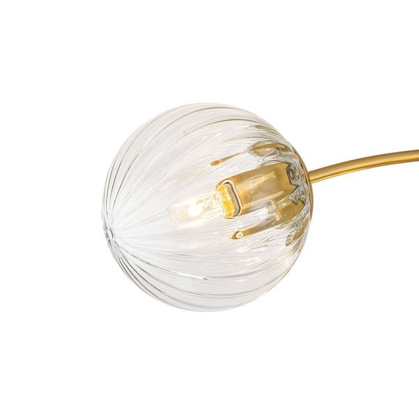 Chandelierias-12-Light Clear Ribbed Bubble Glass Sputnik Semi-flush Mount-Semi Flush-Brass-