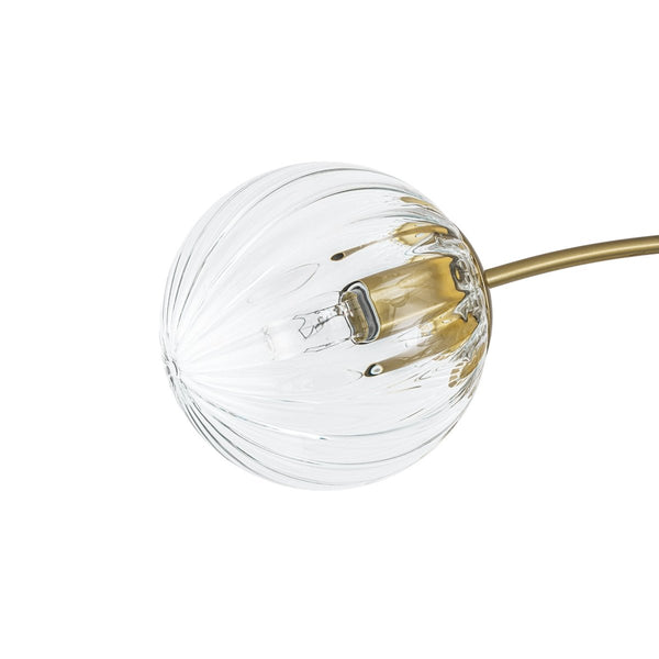 Chandelierias-12-Light Clear Ribbed Bubble Glass Sputnik Semi-flush Mount-Semi Flush-Brass-