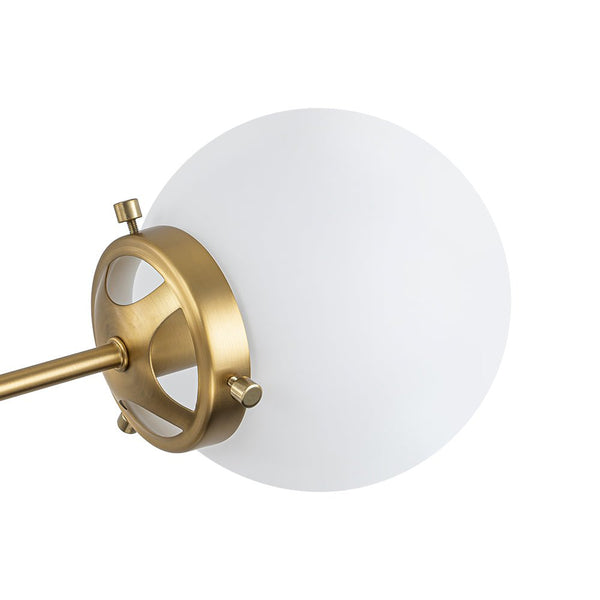 Chandelierias - 12 - Light Frosted Glass Sphere Sputnik Chandelier - Chandeliers - Brass - 