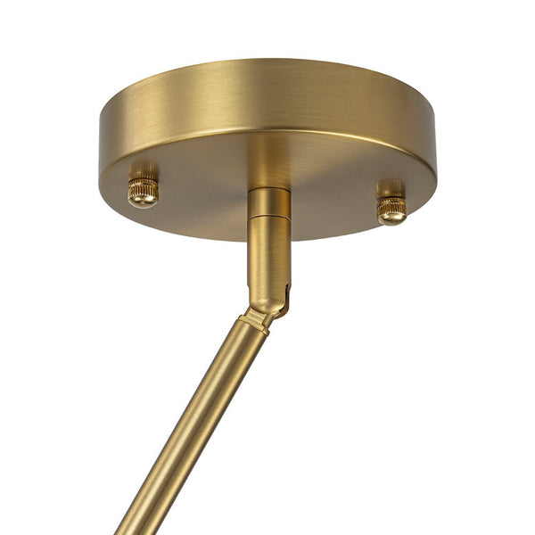 Chandelierias - 12 - Light Frosted Glass Sphere Sputnik Chandelier - Chandeliers - Brass - 